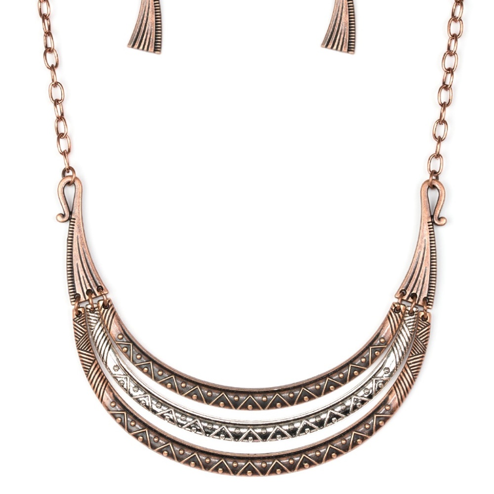 Jewelry - Brass Necklace and Earrings